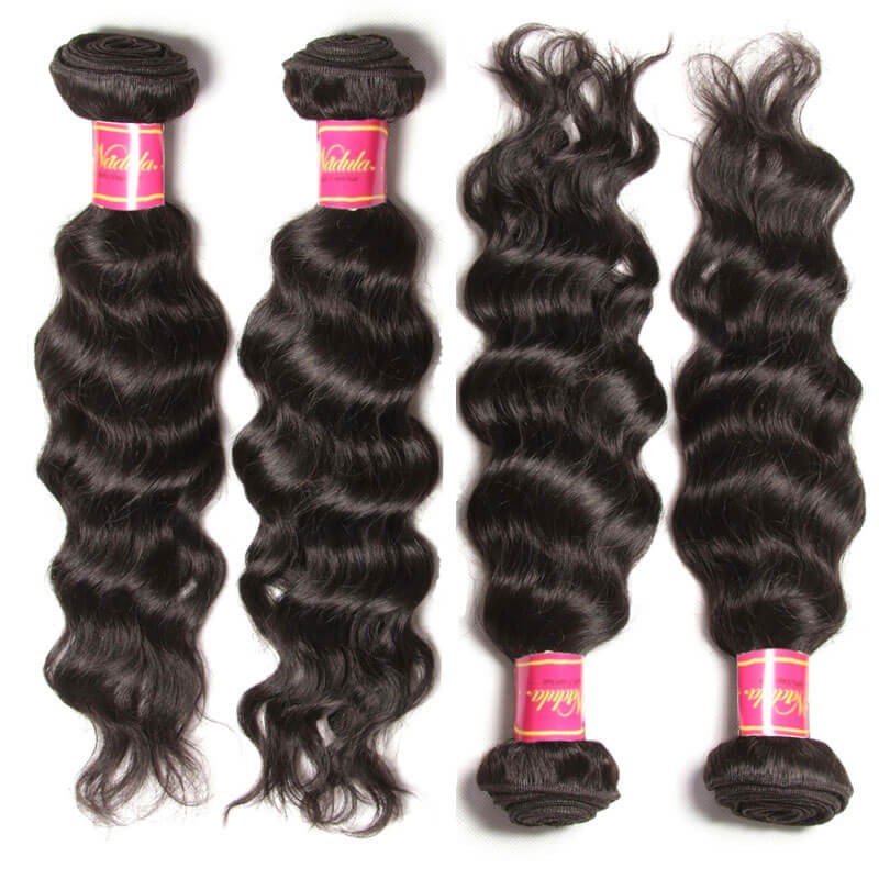 Idolra Affordable Brazilian Virgin Hair Weave Natural Wave 4 Bundles Double Wefted Brazilian Wavy Hair Extensions